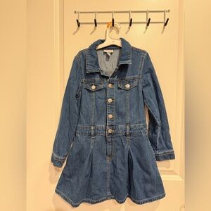 Cat & Jack Denim Jacket in Blue with Orange Logo